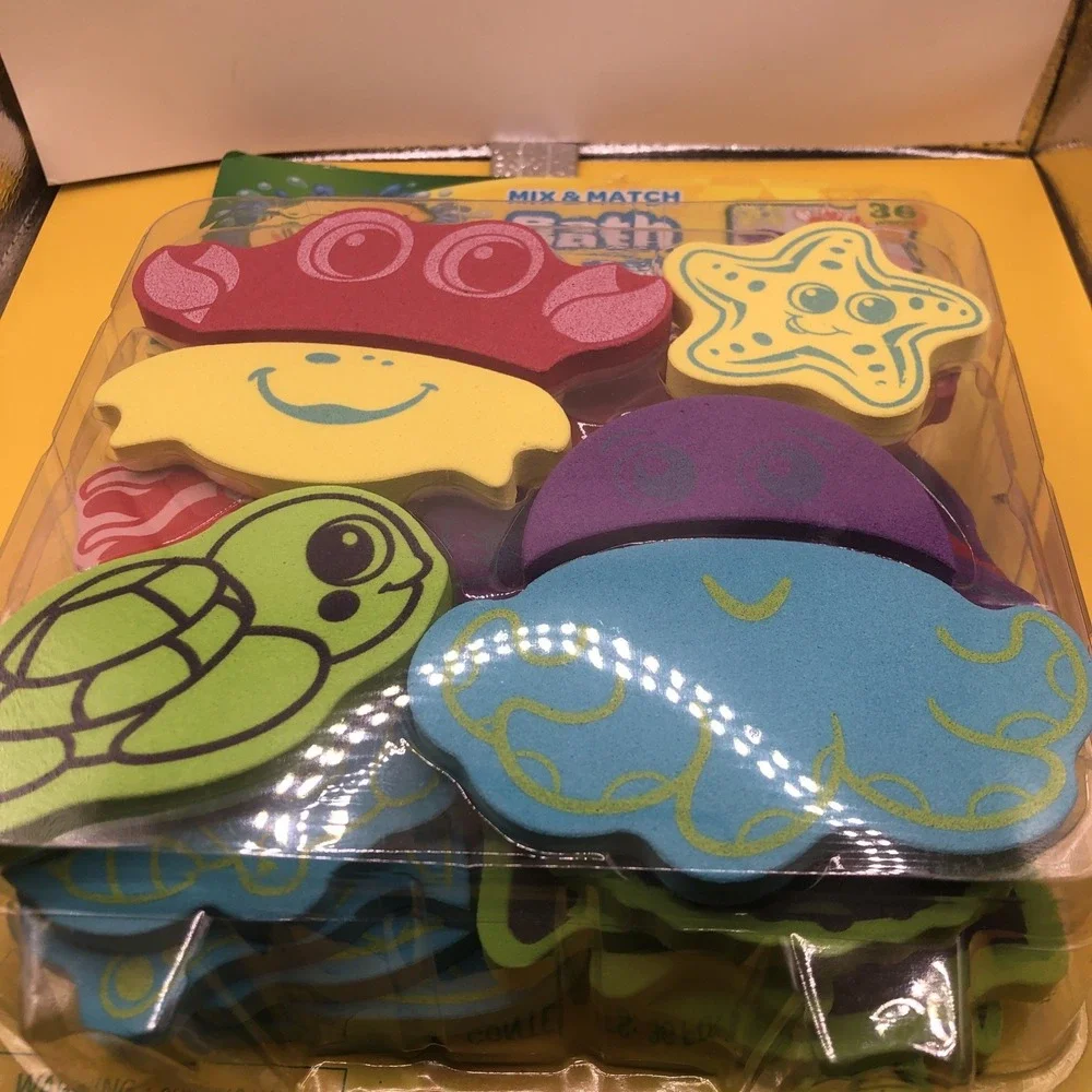 Crayola Bath Foam Sea Creatures Mix and Match Bath Time Fun Kids 36 Pieces Float